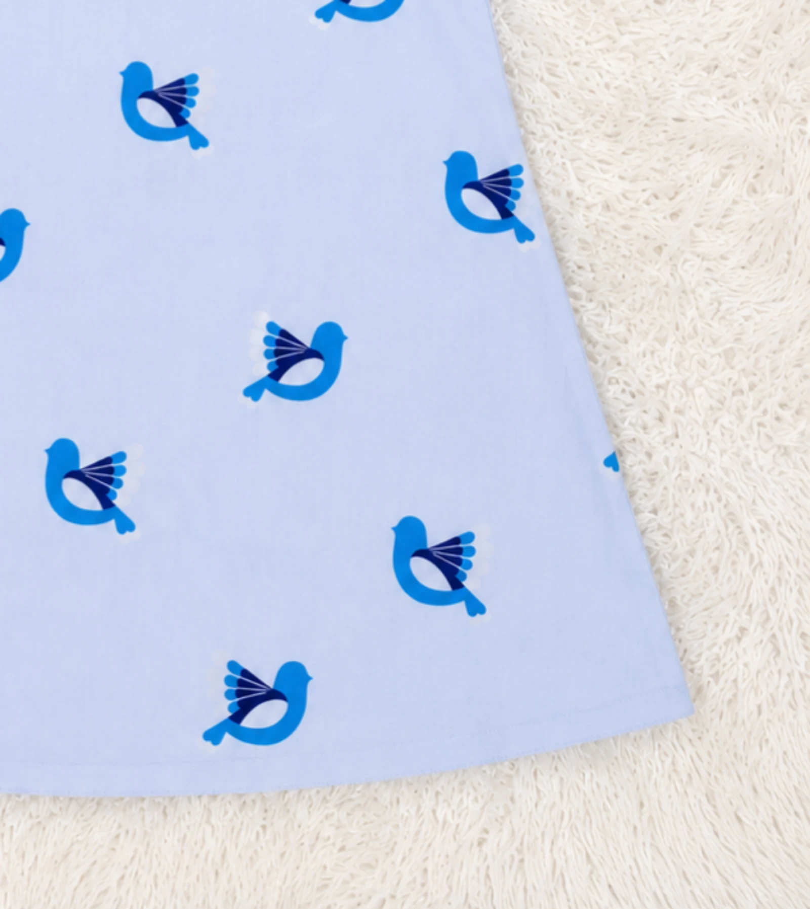 Blusa Jacadi Paris azul céu com estampa de pássaros 12 anos 👒 – photo 3